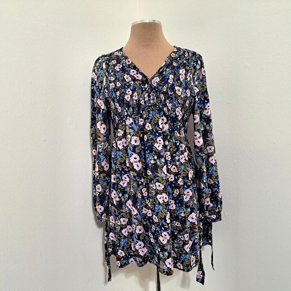 Wild Fable Women's Floral Dress Long Sleeve Size L Multicolor